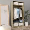 800228 vidaXL Wardrobe Sonoma Oak 100x50x200 cm Chipboard