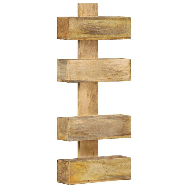 vidaXL Журнальний настінний стелаж 30x11x72 см Масив дерева манго