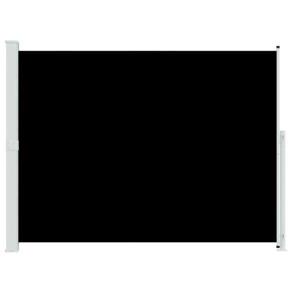 vidaXL Бічний Висувний Тент для Дворика Чорний 220x300 см