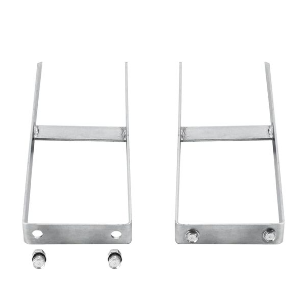 vidaXL Грунтові штирі для огорожі 2 шт для парканів з ДПК 40 см Сталь