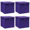 vidaXL Коробки з Кришками 4 шт Багряний 32x32x32 см Тканина