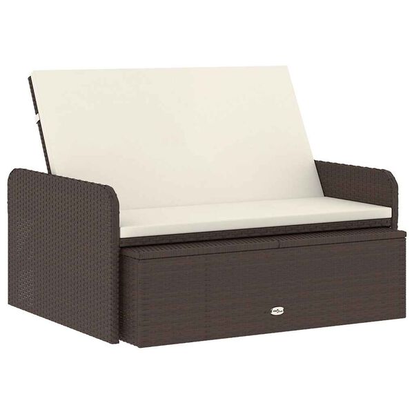 vidaXL Комплект Садових Меблів 2 Од. з Матрацами Коричневий Поліротанг