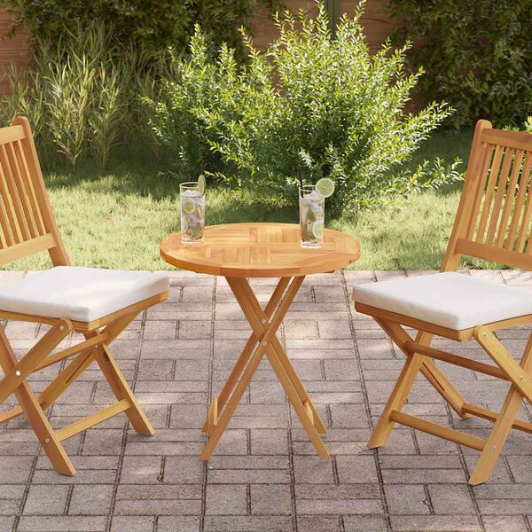 vidaXL Стільниця Кругла 2,5 см 60 см Масив Тикового Дерева