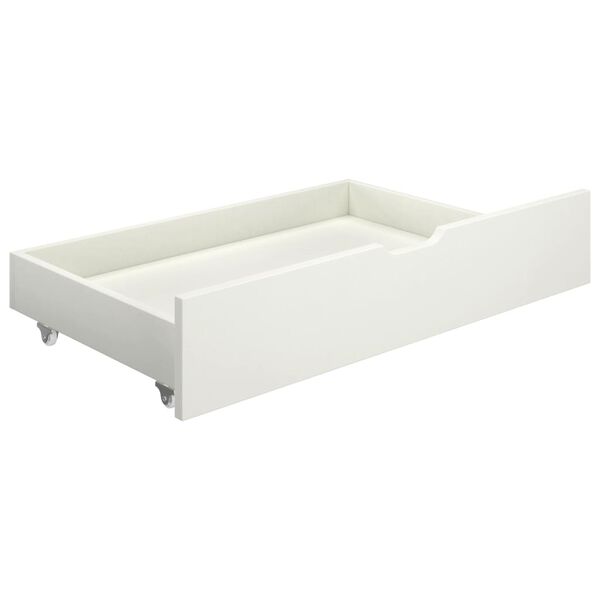 321986 vidaXL Bed Drawers 2 pcs White Solid Pine Wood