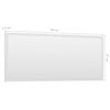 804627 vidaXL Bathroom Mirror High Gloss White 90x1,5x37 cm Chipboard