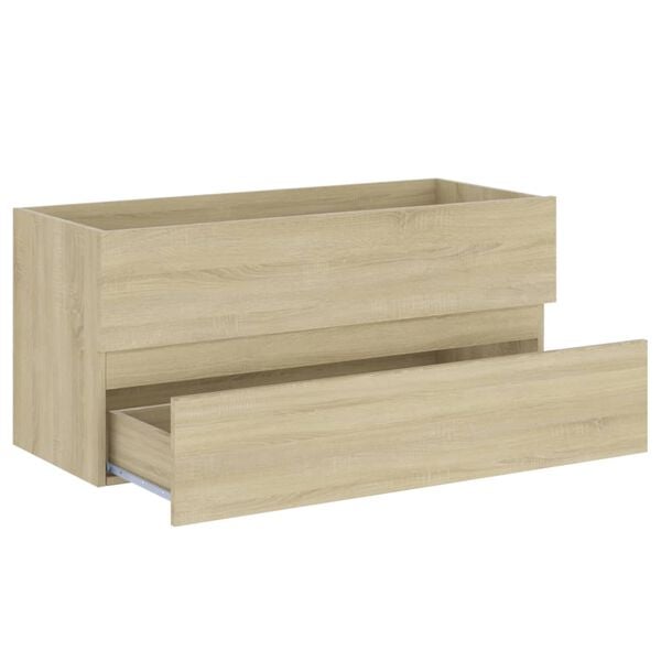 804767 vidaXL Sink Cabinet Sonoma Oak 100x38,5x45 cm Chipboard