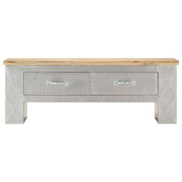 286599 vidaXL Aviator Coffee Table 100x50x36 cm Solid Mango Wood