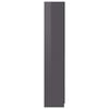 800800 vidaXL 3-Door Wardrobe High Gloss Grey 120x50x180 cm Chipboard