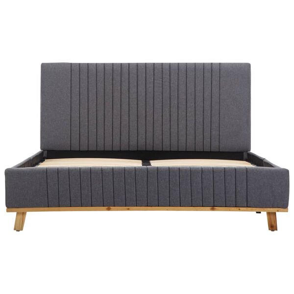 vidaXL Каркас ліжка Світло-сірий 120x200 см Тканина