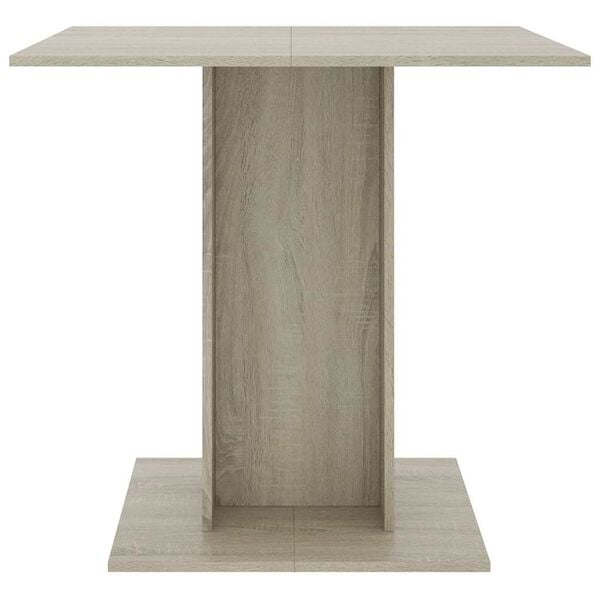 800255 vidaXL Dining Table Sonoma Oak 80x80x75 cm Chipboard