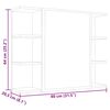 vidaXL Дзеркальна шафа для ванної кімнати Сірий бетон 80x20,5x64см ДСП