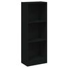 800829 vidaXL 3-Tier Book Cabinet Black 40x24x108 cm Chipboard