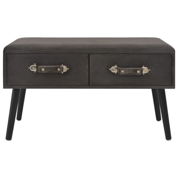 vidaXL Журнальний cтолик Сірий 80x40x46 см Оксамит