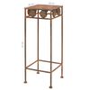 245928 vidaXL Plant Stand Set 3 Pieces Vintage Style Metal Rusty