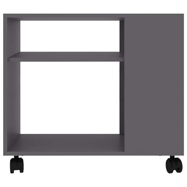 vidaXL Приставний столик Сірий 70x35x55 см Деревні пластики