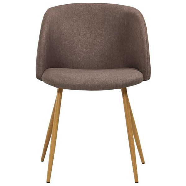 vidaXL Обідні стільці 2 шт Коричневий Тканина