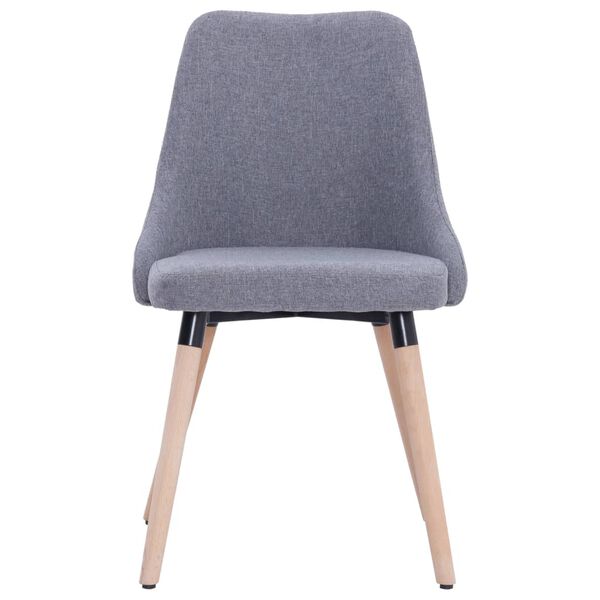 vidaXL Обідні стільці 2 шт Світло-сірий Тканина