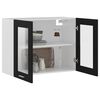 802530 vidaXL Hanging Glass Cabinet Black 80x31x60 cm Chipboard