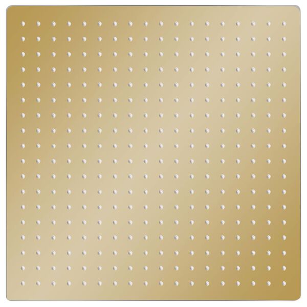 vidaXL Лійка для верхнього душу Квадратна Золотистий 50х50 см Сталь