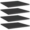 vidaXL Книжкові Полиці 4 шт Глянцевий Чорний 40x40x1,5 см ДСП