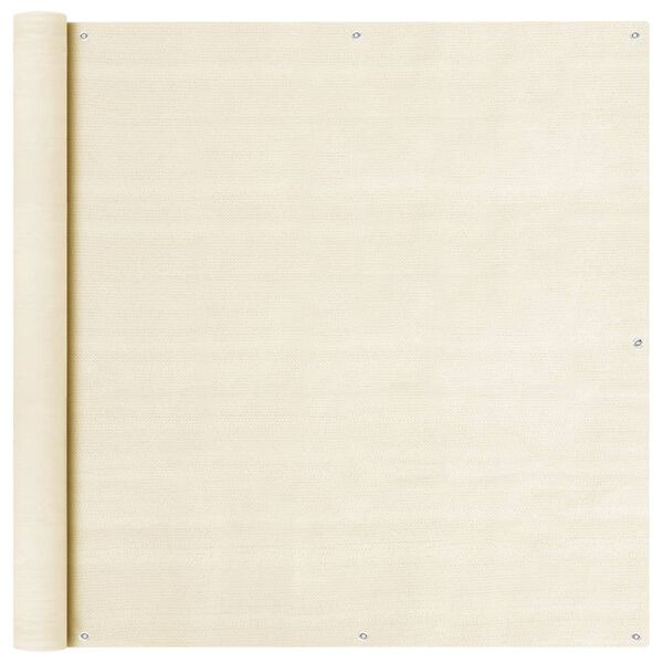 vidaXL Балконна Ширма Кремовий 120x400 см ПВЩ