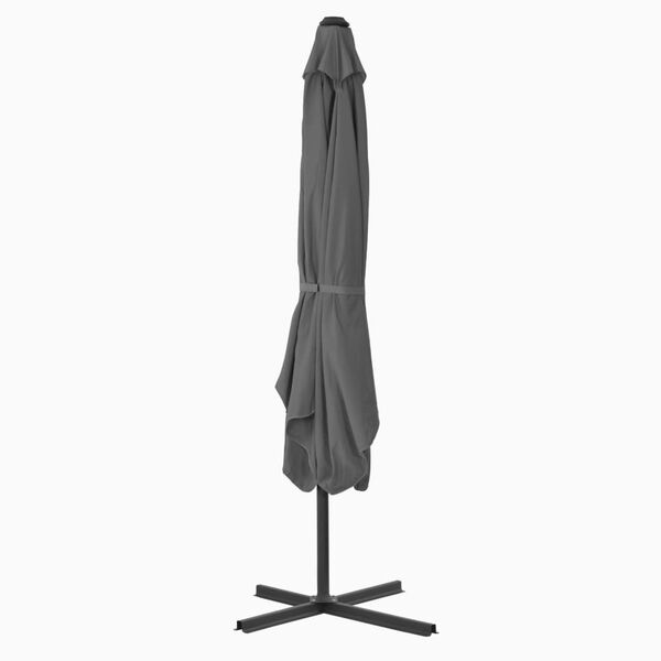 44883 vidaXL Outdoor Parasol with Steel Pole 250x250 cm Anthracite