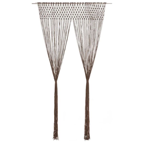 vidaXL Штора Макраме Сіро-Коричневий 140х240 см Бавовна