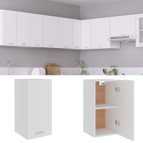 801244 vidaXL Hanging Cabinet White 29,5x31x60 cm Chipboard
