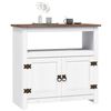 282642 vidaXL TV Cabinet Mexican Pine Corona Range White 80x43x78 cm