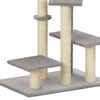 170708 vidaXL Cat Tree with Sisal Scratching Post Grey 125 cm