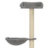 170668 vidaXL Cat Tree with Sisal Scratching Posts Grey 148 cm