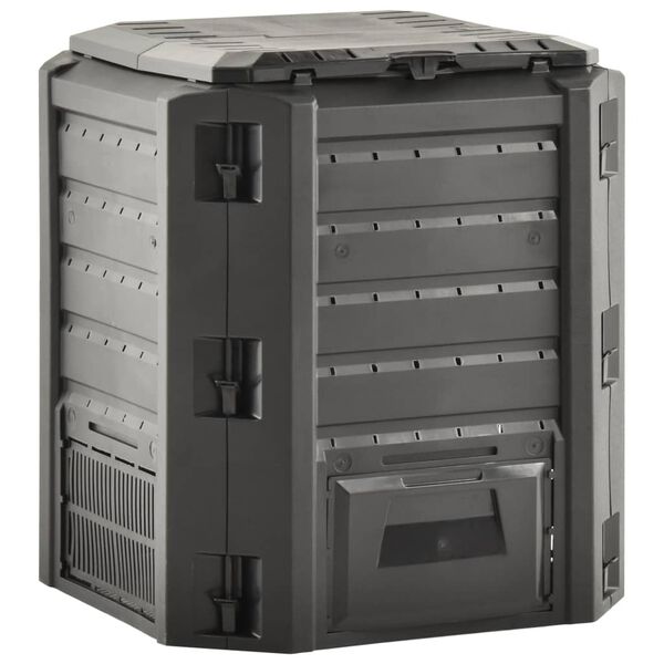 vidaXL Садовий Компостер Чорний 380 л