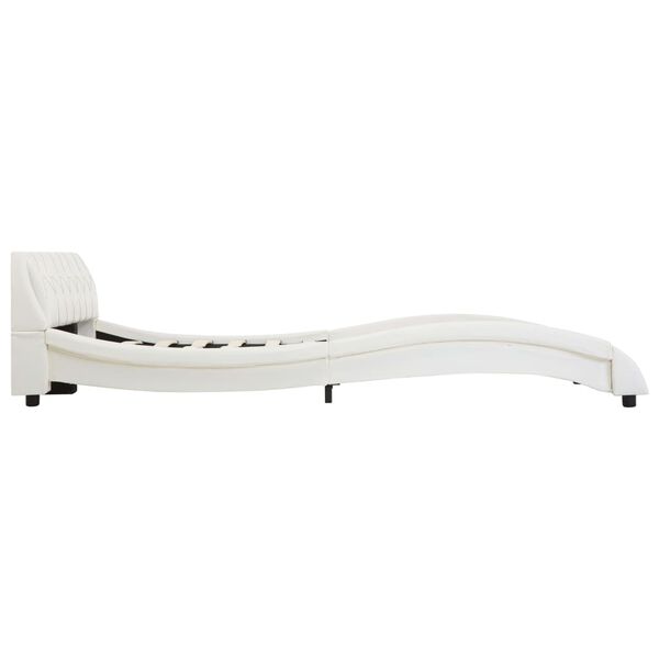 vidaXL Каркас ліжка Білий 140x200 см Штучна шкіра