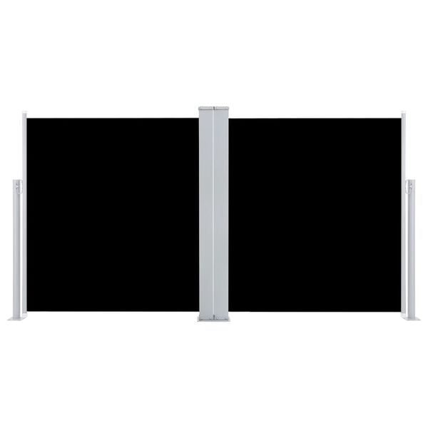 vidaXL Бічний Тент Висувний Чорний 120x600 см