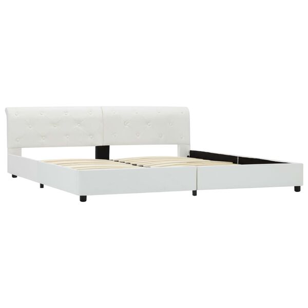 vidaXL Каркас Ліжка Білий 180x200 см Штучна Шкіра