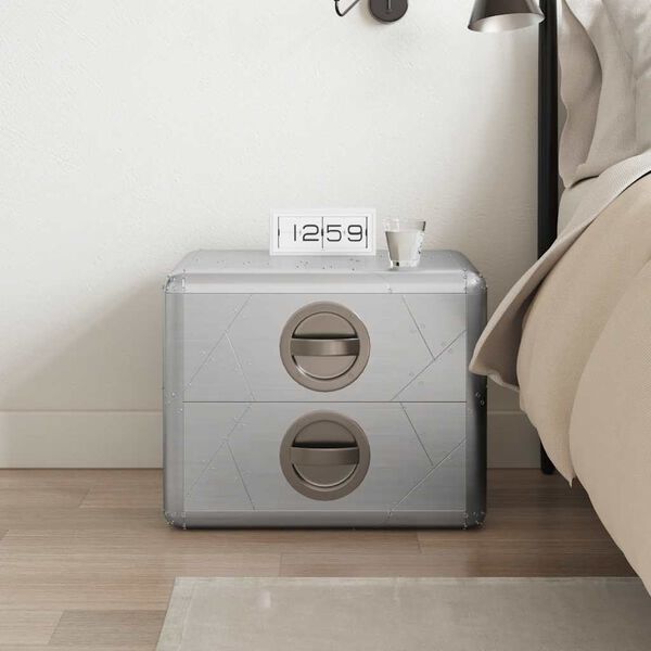 vidaXL Приставний столик "Авіатор" з 2 шухлядами Вінтажний стиль