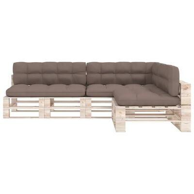 vidaXL Подушки для дивана з піддонів 7 шт Сіро-коричневий