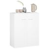 800729 vidaXL Sideboard White 60x30x75 cm Chipboard