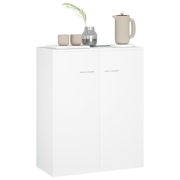 800729 vidaXL Sideboard White 60x30x75 cm Chipboard