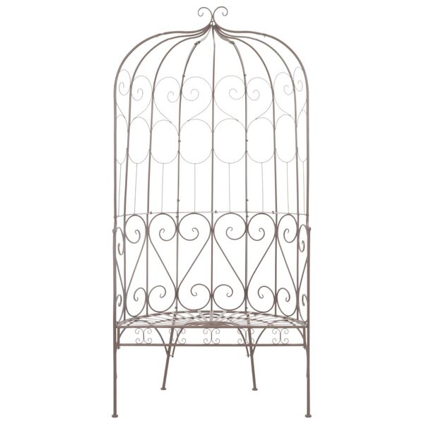 vidaXL Садова Лавка Коричневий Антик 95 см Залізо