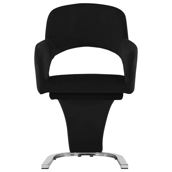 vidaXL Обідні стільці 2 шт Чорний оксамит