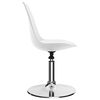 vidaXL Поворотні обідні стільці 4 шт Білий Штучна шкіра