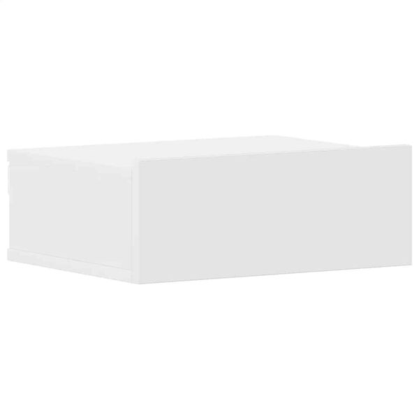 800306 vidaXL Floating Nightstand White 40x30x15 cm Chipboard