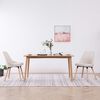 vidaXL Обідні стільці 2 шт Кремовий Тканина