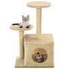 170519 vidaXL Cat Tree with Sisal Scratching Posts 60 cm Beige