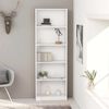 vidaXL 5-Рівнева книжкова шафа Білий 60x24x175 см ДСП