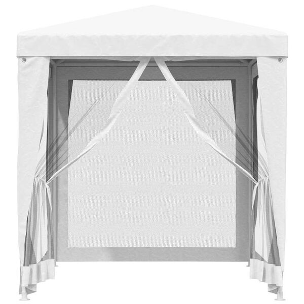 48520 vidaXL Party Tent with 4 Mesh Sidewalls 2x2 m White