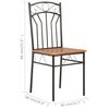 281398 vidaXL Dining Chairs 4 pcs Brown MDF