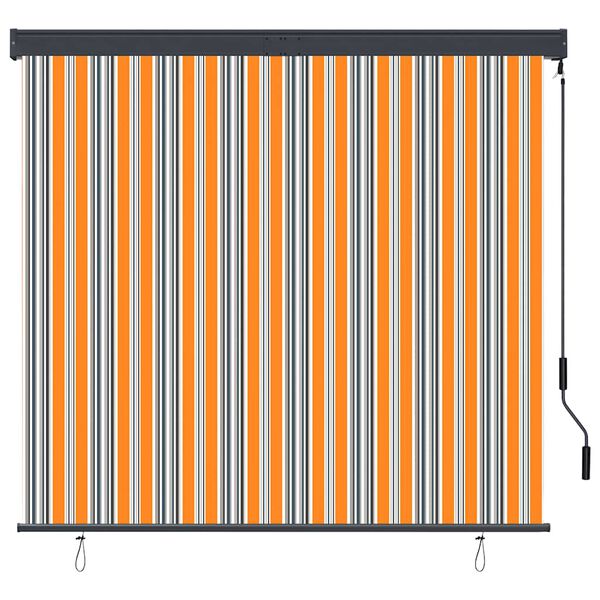 vidaXL Зовнішня Рулонна Штора Жовтий і Синій 160x250 см