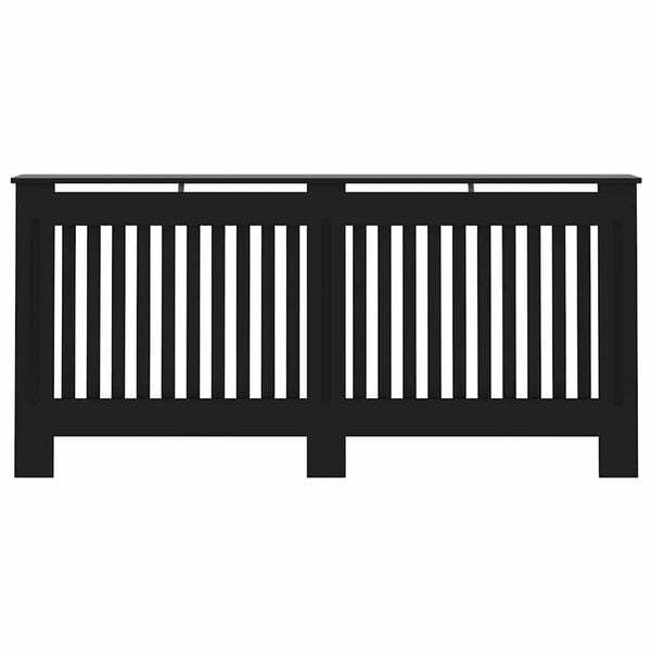 vidaXL Короб для Радіатора Чорний 172x19x81 см МДФ